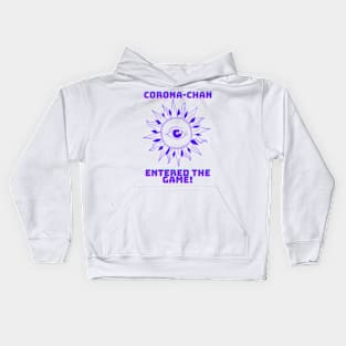 Corona-chan entered the game pandemic design Kids Hoodie